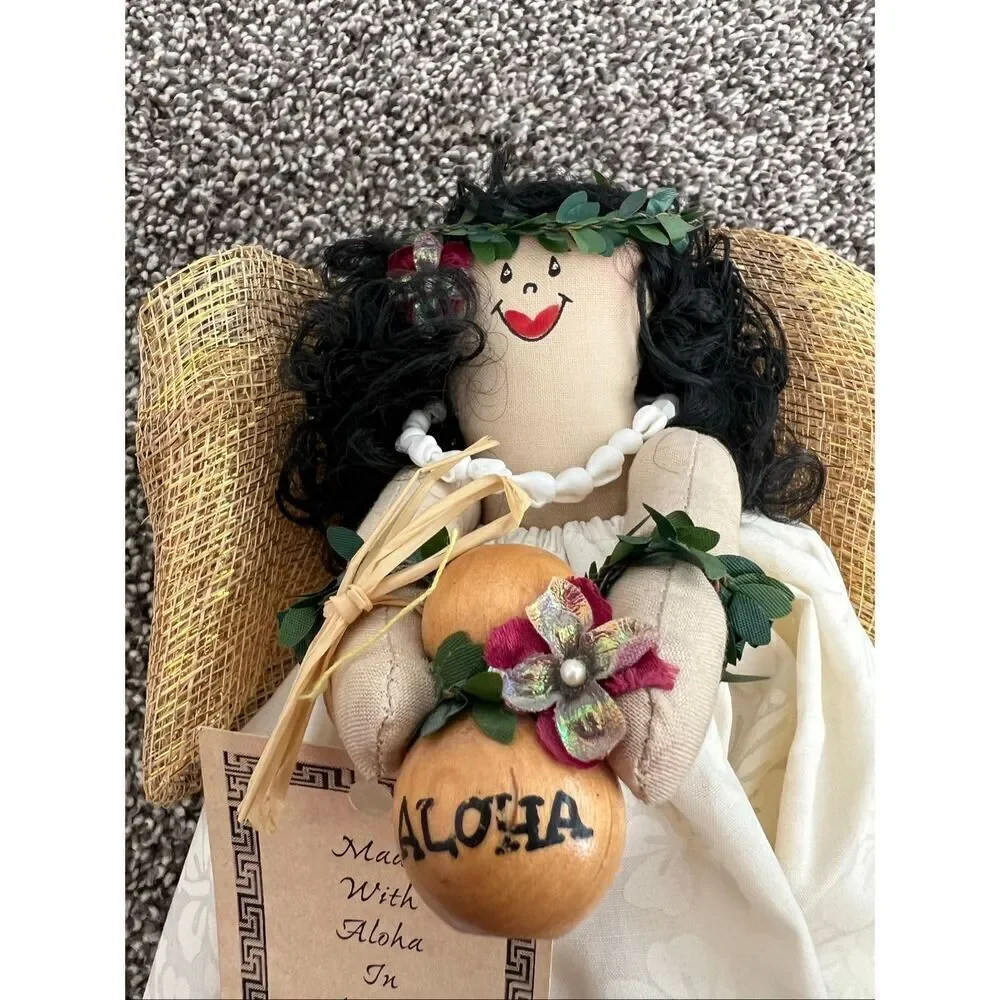 Handmade Hawaiian Hula Doll with Aloha Tag